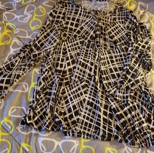 Apt 9 Black & White Blouse 0X